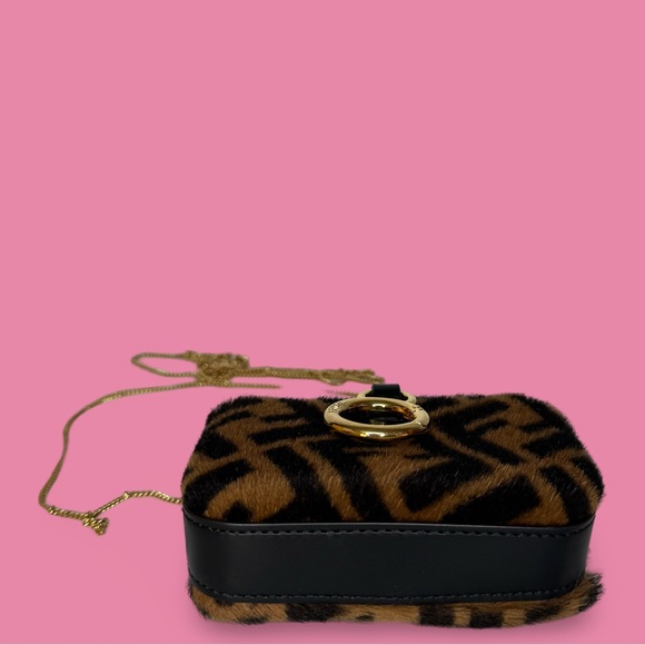 Fendi Sherling Zucca Baguette Nano Bag Charm - Picture 8 of 12